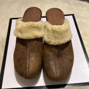 Slip on size 7 1/2  brown 2 1/2 heel